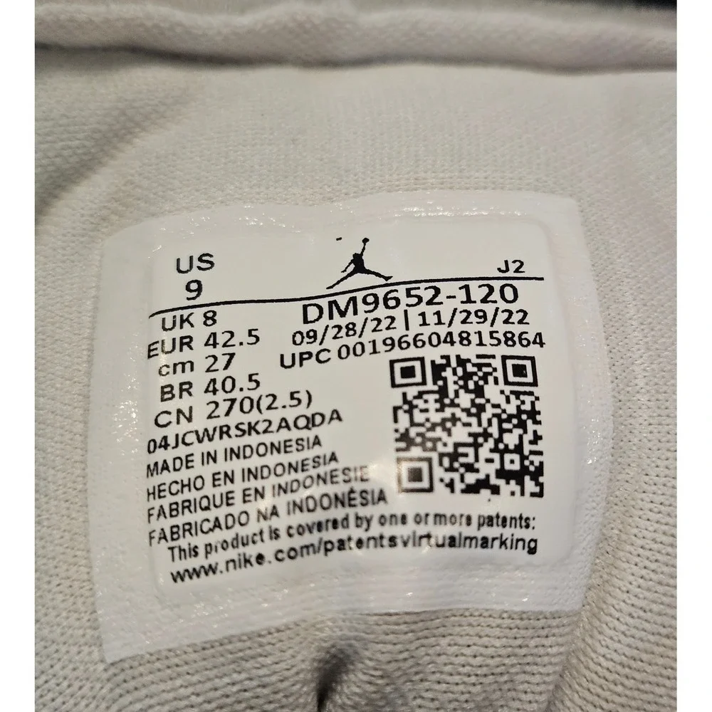 Nike Air Jordan 1 High OG DM9652‑120 Vachetta Tan Sail Orewood Inside Out Mens 9